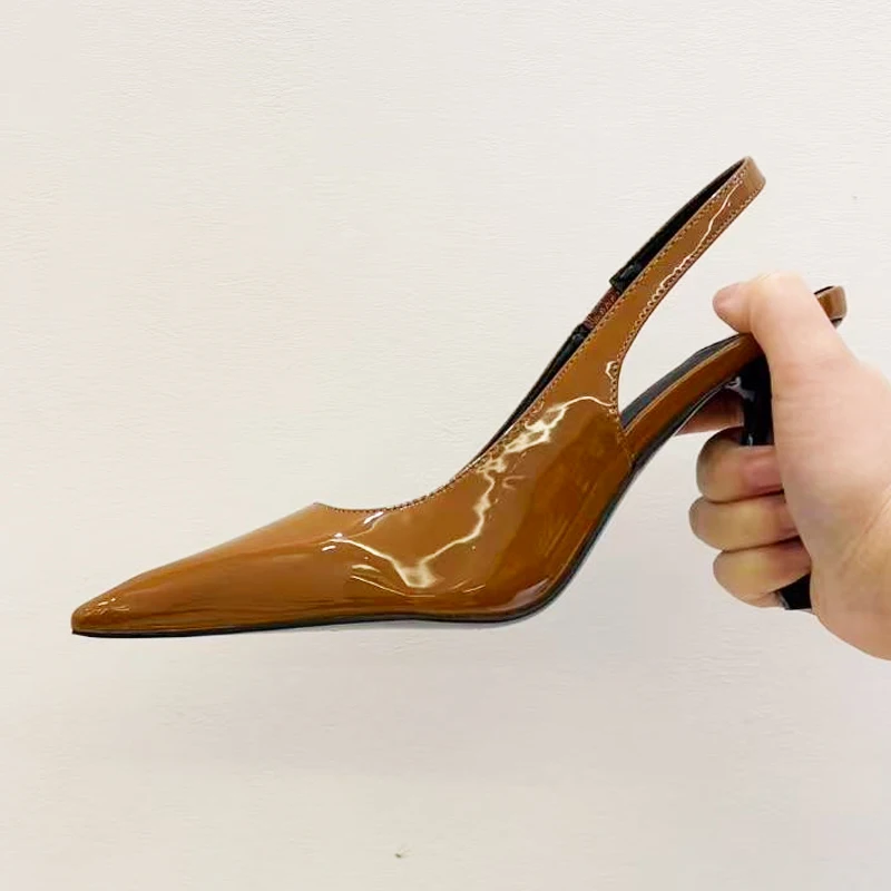 Women's Real Leather Pointed Toe High Heel Sandals