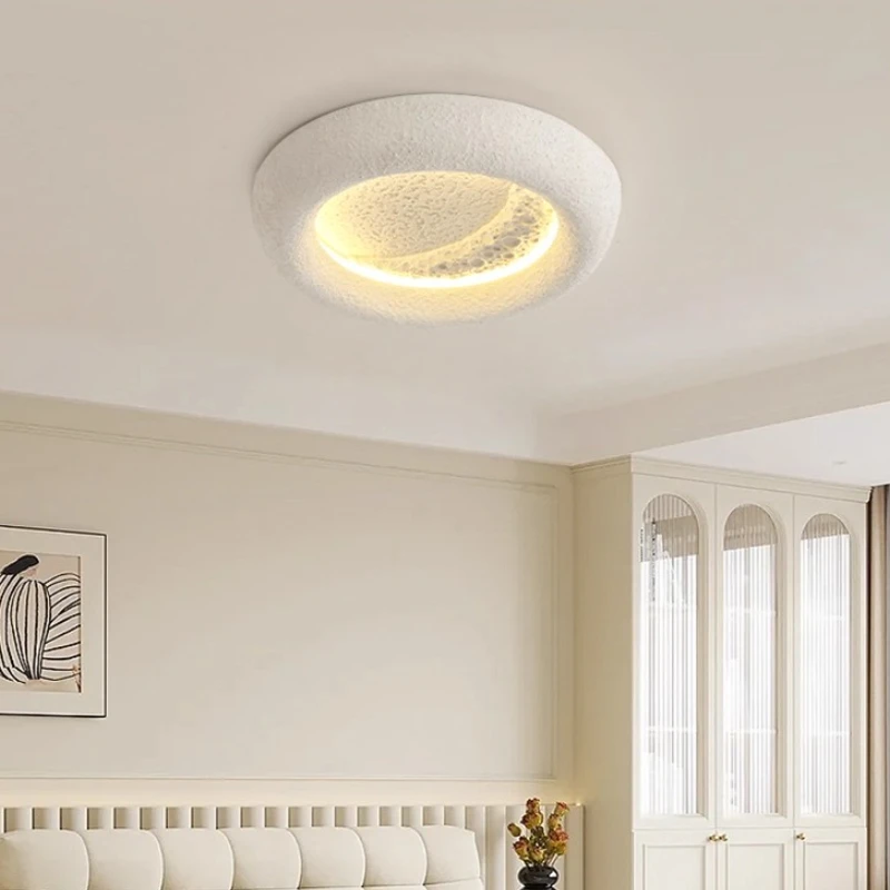 الشمال الحد الأدنى استدارة القمر الراتنج LED مصباح السقف الحديثة الإبداعية الفن غرفة نوم غرفة المعيشة الممر الممر الإضاءة الداخلية