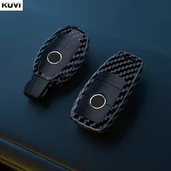 Custodia per chiave auto in fibra di carbonio ABS per Mercedes Benz A C E S classe G GLC CLE CLA GLB GLS W177 W205 W213 W222 X167 AMG Fob