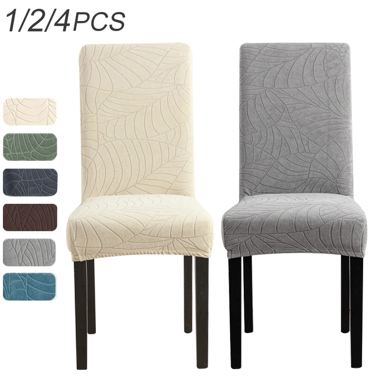 1/2/4 Stück Jacquard Stretch Esszimmerstuhl-Bezug Abnehmbarer Waschbarer Stuhlschutz für Wohnzimmer Hotel Esszimmer Küche
