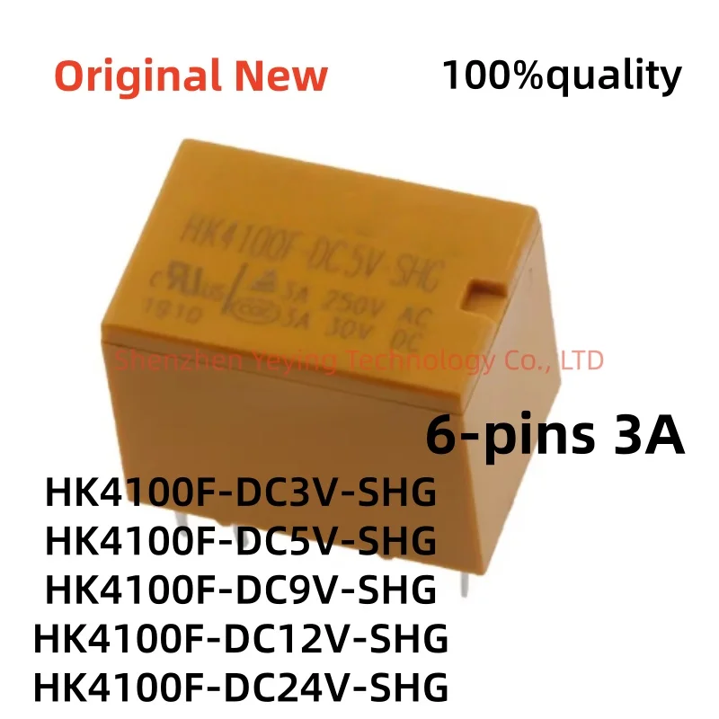 1Pcs/Lot 100% New Hk4100F-Dc3V-Shg Hk4100F-Dc5V-Shg Hk4100F-Dc9V-Shg Hk4100F-Dc12V-Shg Hk4100F-Dc24V-Shg 6-Pin 3A