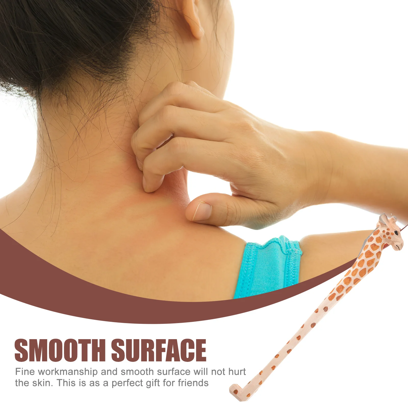 Rascador de espalda de madera, herramienta para aliviar la picazón con mango largo para masaje corporal, relajación, alivio de arañazos, Idea de regalo, tallado de madera decorativo