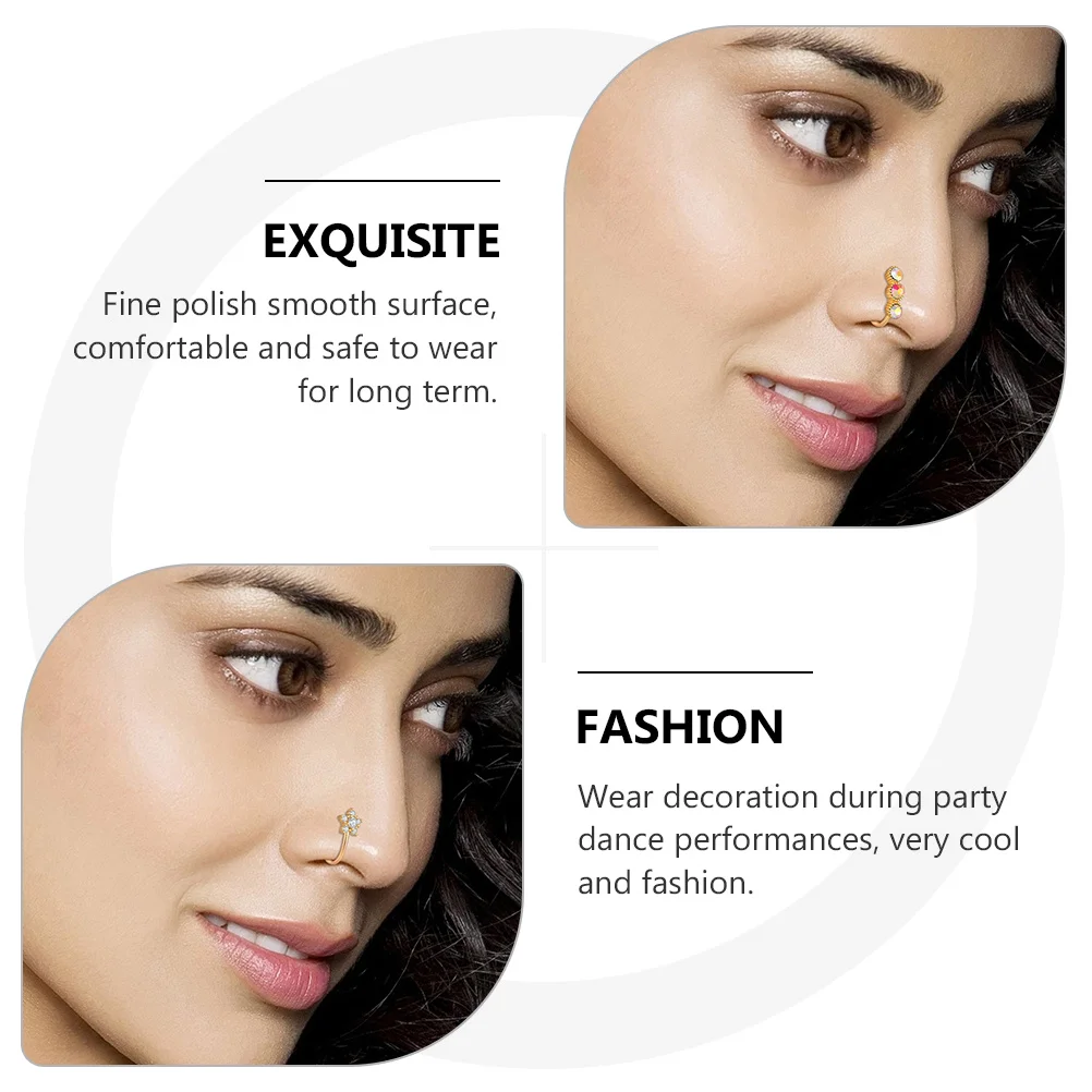 

12 Pcs Women Jewelry Nose Decor Cuff for Rings Adornments Fake Piercing