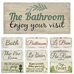 Home decor Toilet Signs Wooden Hanging Plaque Decorative Plaque for Toilet Door Hanging Sign Wood In Bar Pub Beach decor