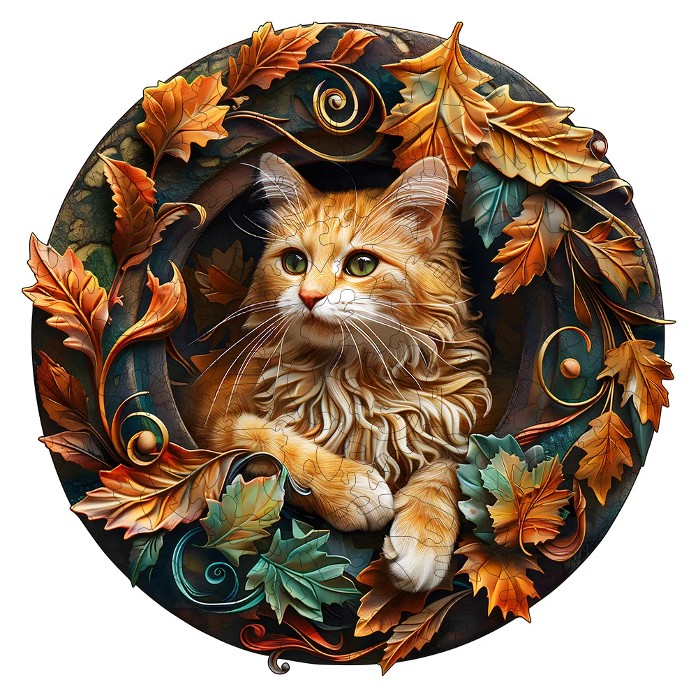 

Wooden Puzzles for Adults, Visual 3D Cat Wood Puzzles Adult, Unique Animal Shape Wooden Jigsaw Puzzles for Adults, Birthday Gift