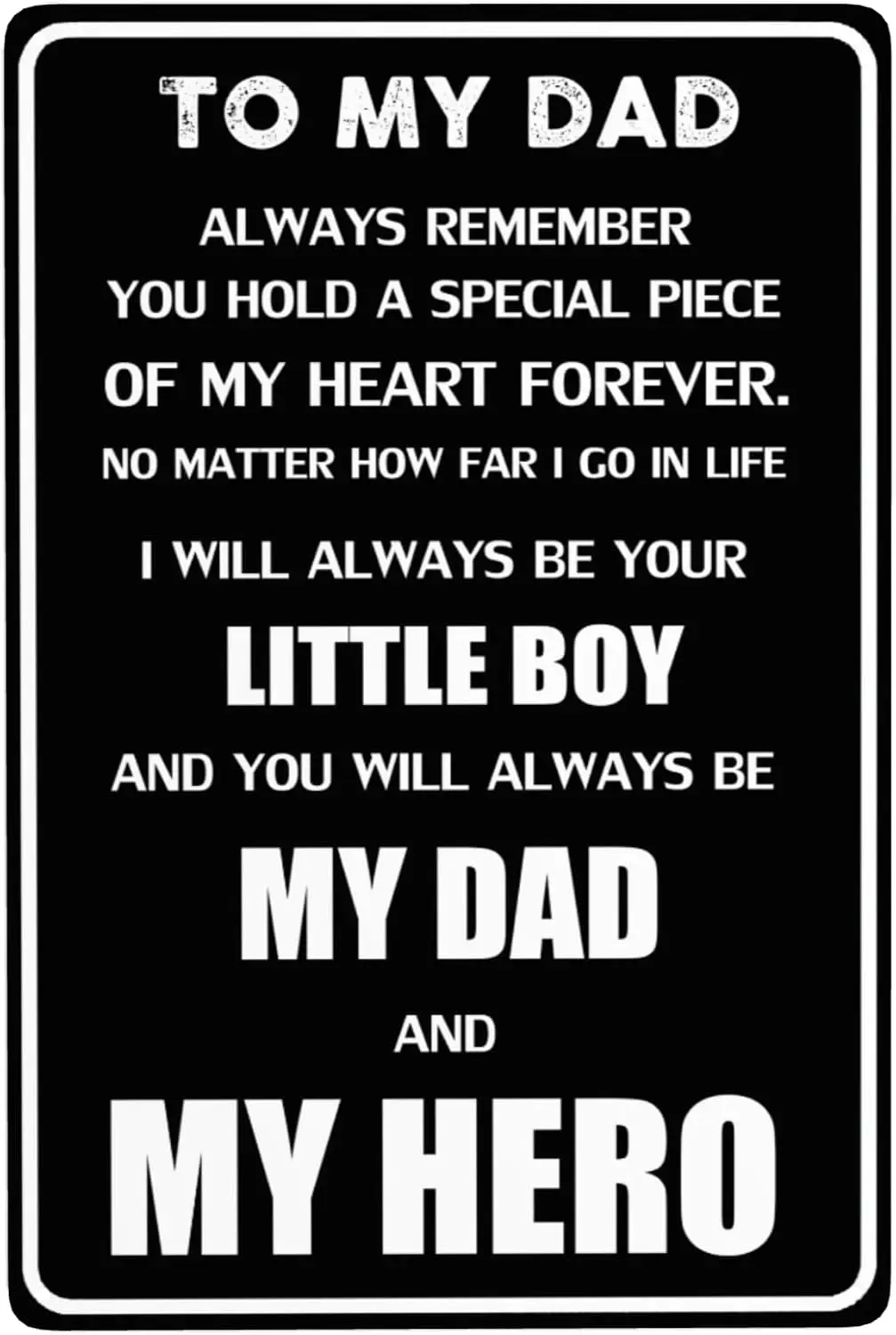 Dad Presents From Daughter Dads Birthday Present Ideas Wall Metal Signs For Dad I Love You Daddy Valentines Fathers Day  --Tin S