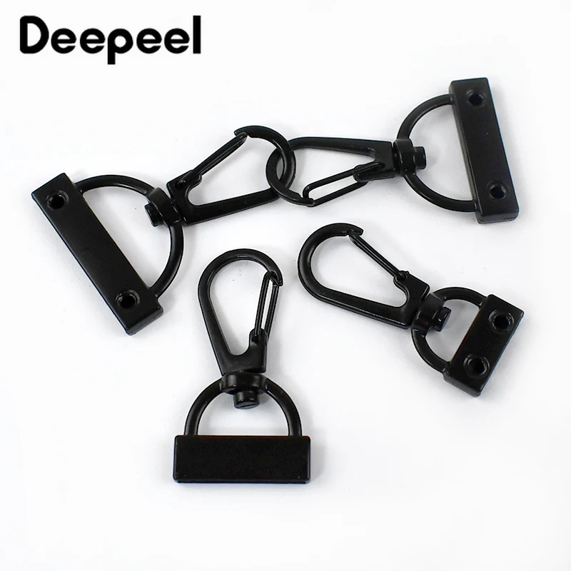 5/10Pcs Deepeel 15-38mm Metal Spring Hook Buckle Backpack Tail Clip Clasp for Webbing Bag Keychain Dog Collar Sewing Accessory