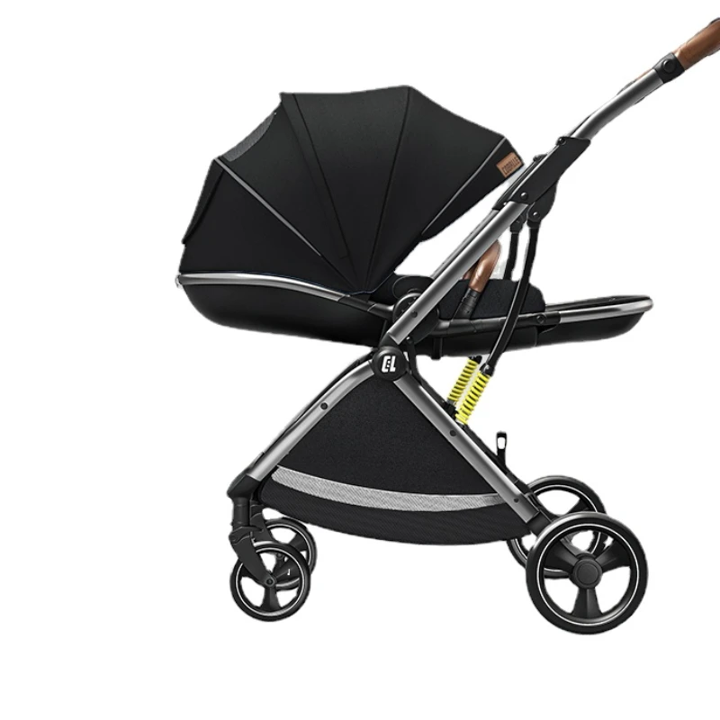 Stroller Can Sit and Lie Lightly Folded Children's High View Two-way Newborn Baby BB Stroller