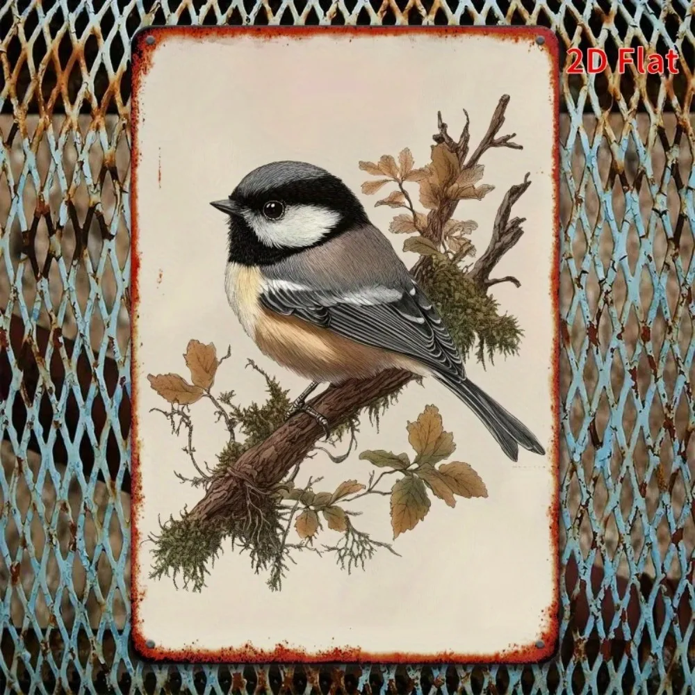 لافتة قصدير معدنية من القصدير على الطراز العتيق ذات غطاء أسود ريفي لتزيين الحائط في الهواء الطلق