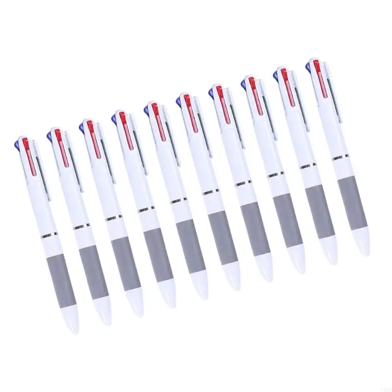 

Y5LB 3/5/10Pcs 3-Color-in-1 Ballpoint Retractable Multicolor Pen for Daily Journaling