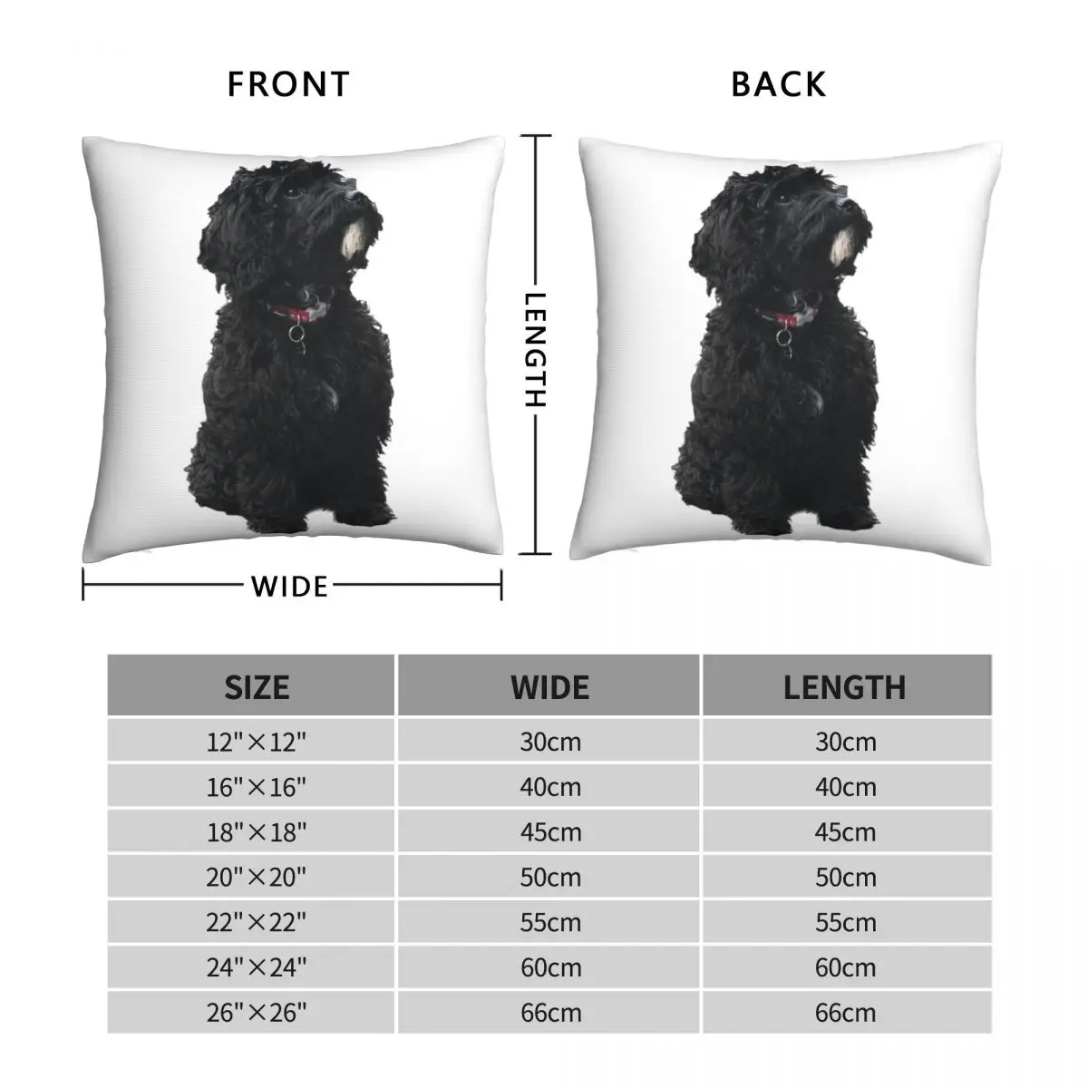 Phoebe Cockapoo Square Pillowcase Polyester Linen Velvet Creative Zip Decor Home Cushion Case