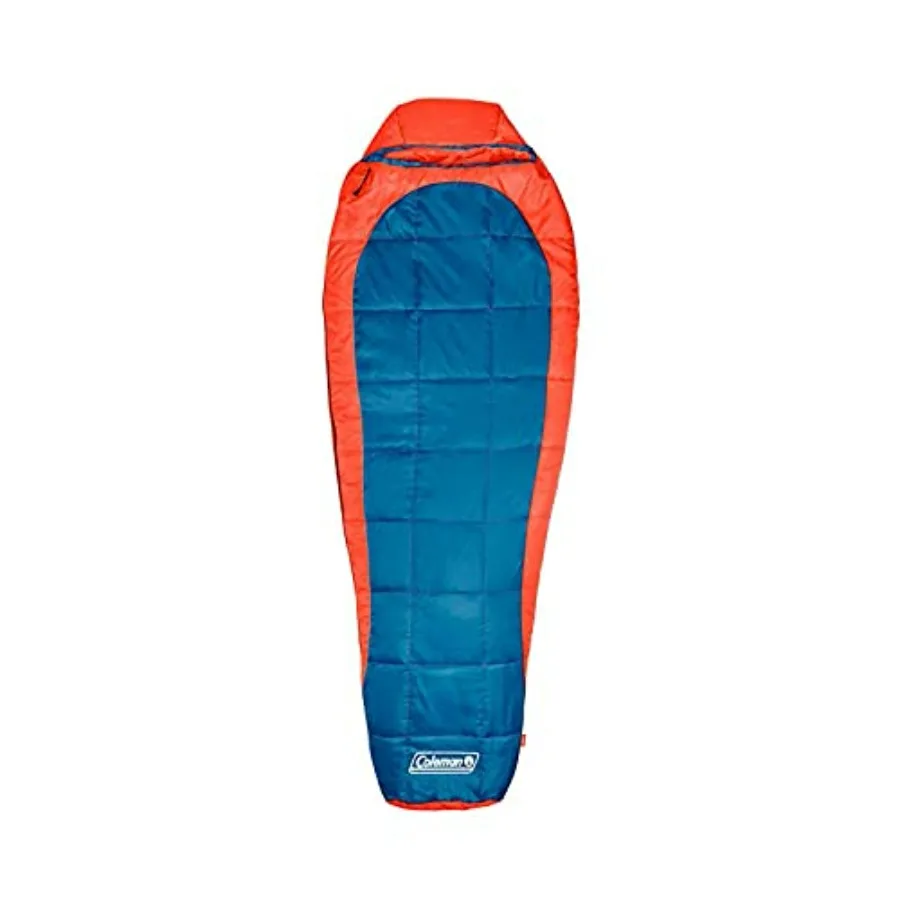 

Kompact Mummy Sleeping Bag for camping, hiking, backpacking: 25F indoor/outdoor use, lightweight polyester shell, spider mum/ti