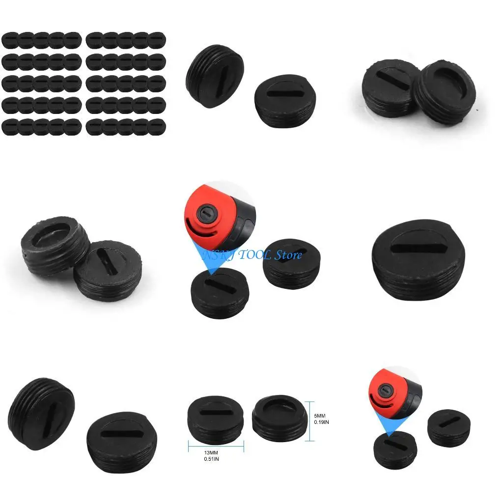 L8RC 50x أسود فرشاة الكربون البلاستيكي سوداء مع موصلات محددة للمطرقة #1