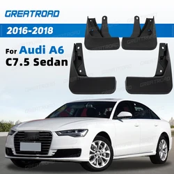 Car Mud Flaps Splash Guards Mudguards Mudflaps for Fender Accessories For Audi A6(C7.5)  2016 2017 2018