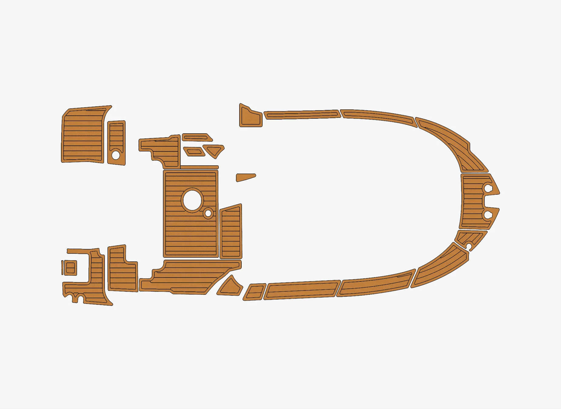 

Нескользящий коврик из морского искусственного тикового EVA - 2016 Jeanneau Merry Fisher 605, самоклеящаяся подкладка для палубы лодки 1/4 дюйма (6 мм) для кокпита и палубы