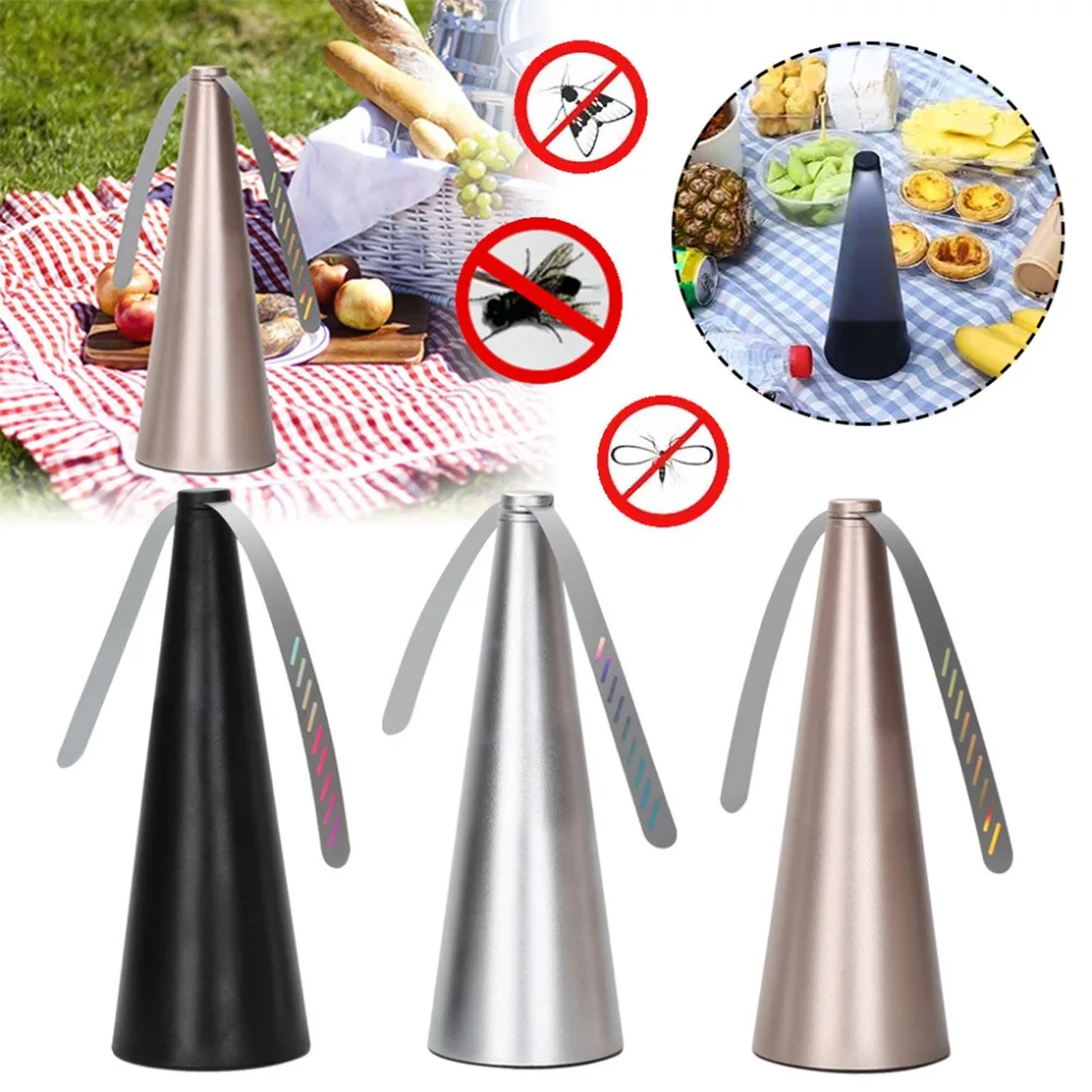 Repelente de insectos para exteriores, ventilador repelente de moscas para cocina, eléctrico de mesa con batería USB o AA, Protector de alimentos, herramienta de Control de plagas