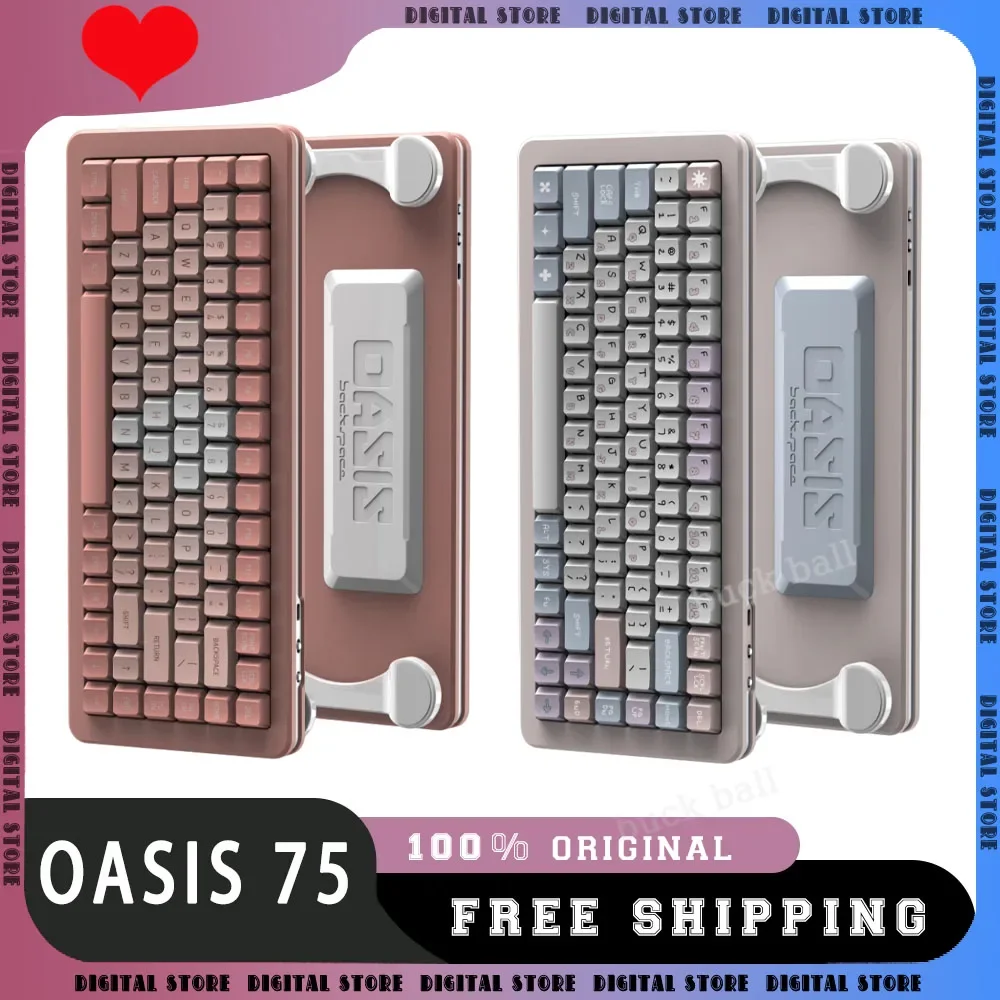 

BACKSPACE OASIS 75 Gamer Keyboard Esports Magnetic Switch Wired Keyboard Hot Swap 84 Key RGB Backlit Gaming Keyboard Office Gift