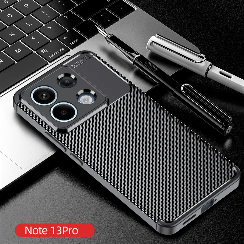 For Xiaomi Poco X6 5G Case Anti-knock Silicone Carbon Fiber Back Cover For Poco X6 X6 Pro 5G Case For Poco X6 5G Case 6.67 inch