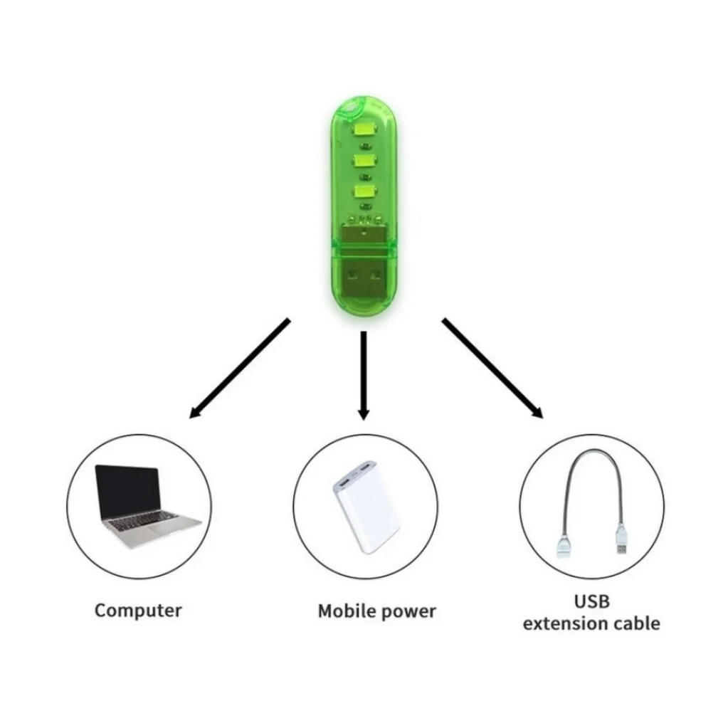 مصباح توصيل USB صغير فائق السطوع USB ضوء الليل كتاب مصابيح LED حماية العين قراءة كتاب الضوء للكمبيوتر قوة البنك المحمول