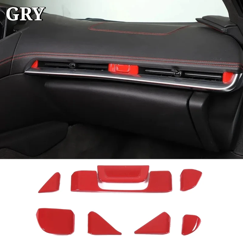 Car Air Conditioning Air Outlet Trim For Chevrolet Corvette C8 Stingray Z51 Z06 20-26 ABS Carbon Fiber Interior Car Accessories