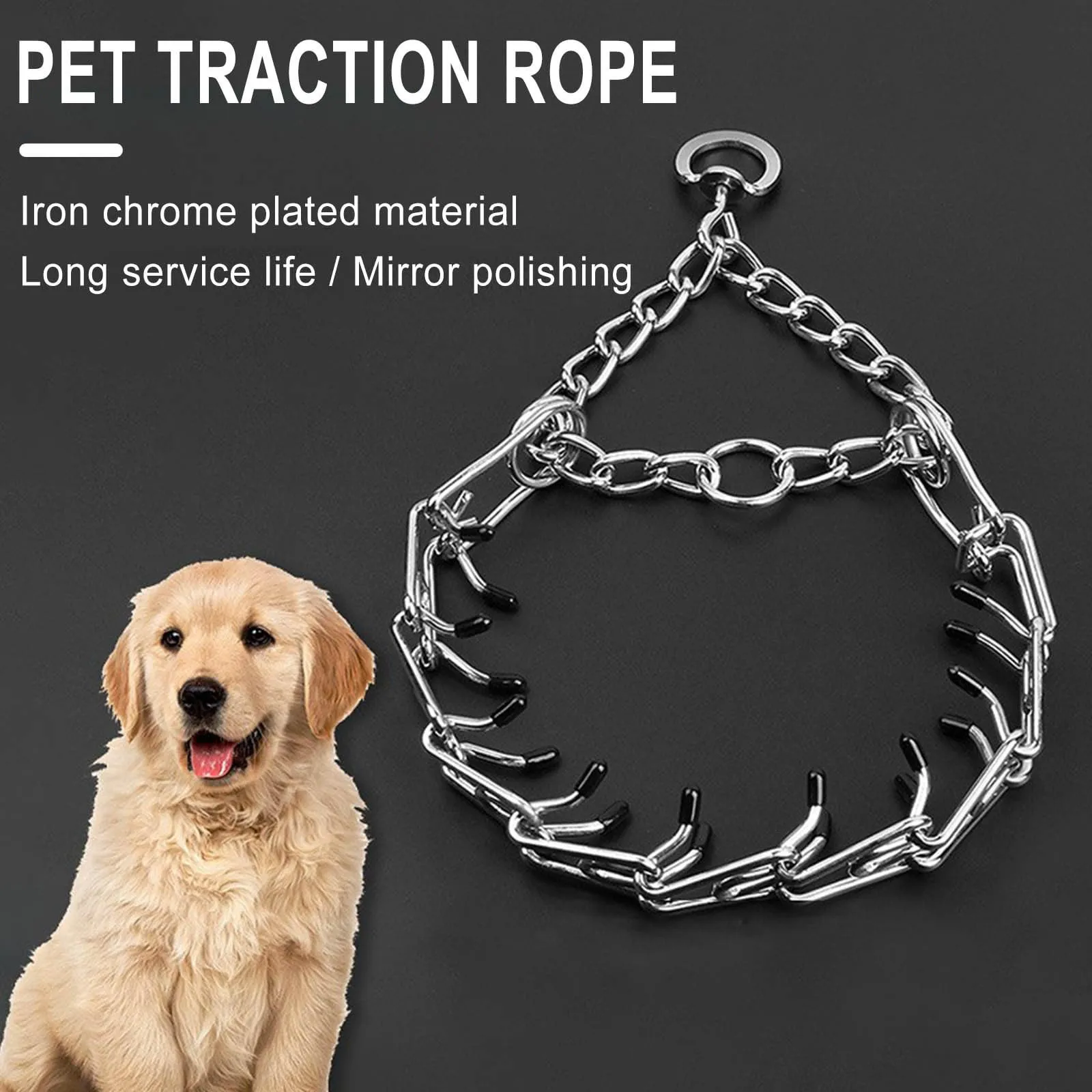 الكلب مكافحة سحب طوق تدريب كبير الكلب الحيوانات الأليفة التدريب تحفيز الكلب التدريب سلسلة قابل للتعديل انفصال الحيوانات الأليفة الشق خنق طوق