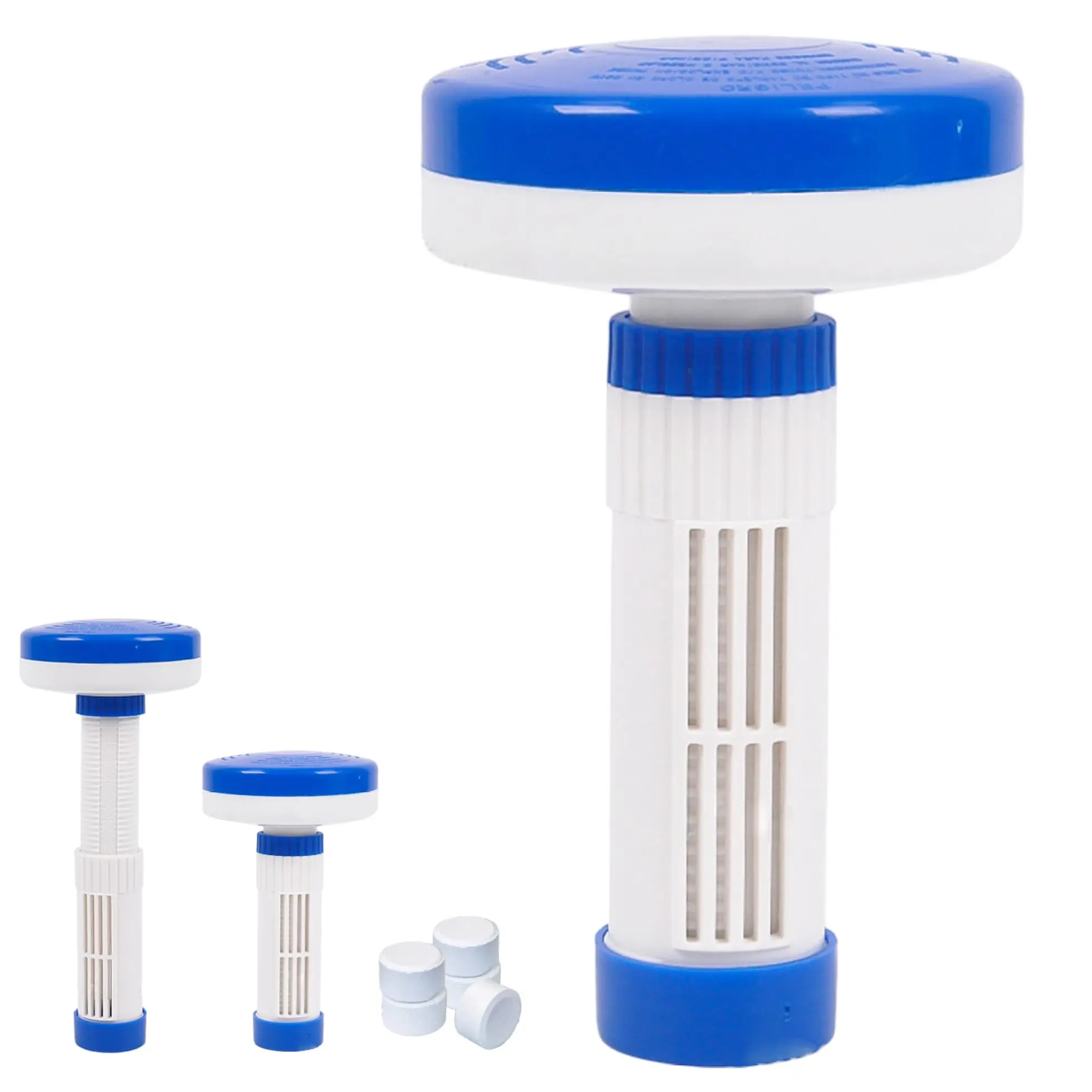 Adjustable Chlorine Floater for Hot Tub, Pool, Spa - Floating Bromine Dispenser with Scale Dial UV-Resistant Pool Tablet Holders