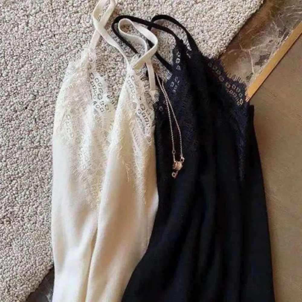 New Summer Lace V-neck Sling Sexy Spice Girls Lace Trim Vest Sweet Casual Camisole Beach Vacation