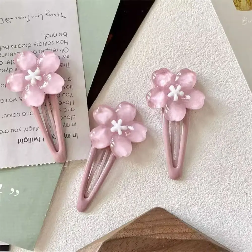 Fashion Gripper Hair Accessories Sakura Hairpin Hair Clip Pink Flower Hair Clip Hair Ornaments Sweet Barrettes Headdress