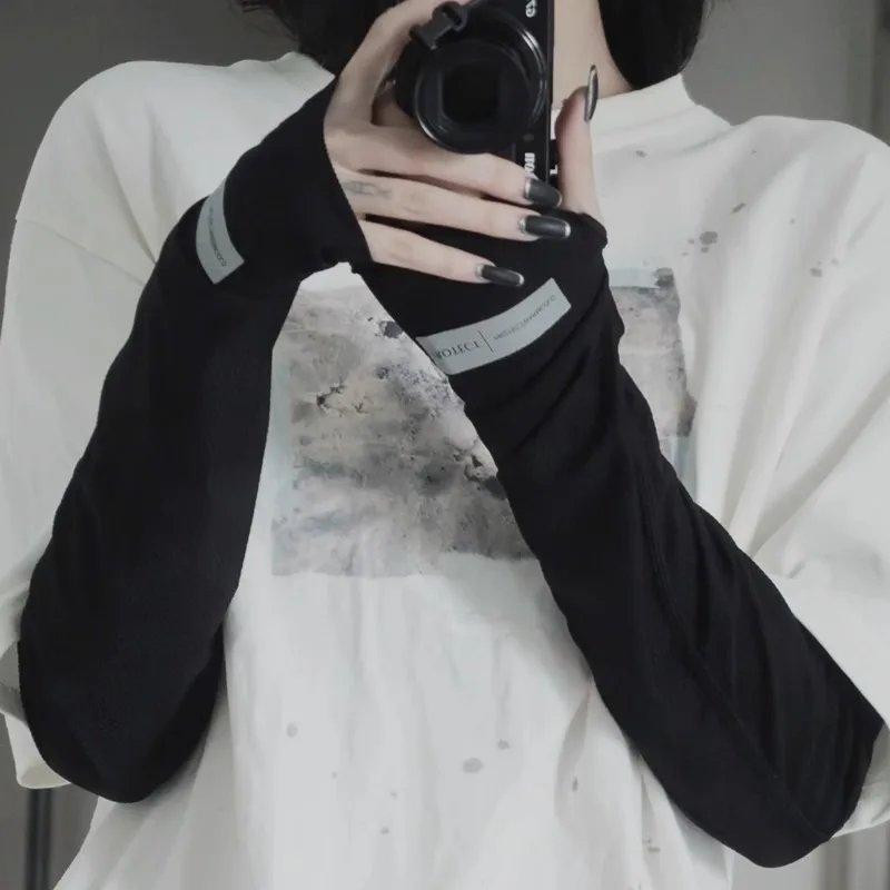 Лето 2025 г., новинка, защита от солнца с рукавами для льда, дышащая УФ-излучение, свободный ледяной шелк, защита для рук для верховой езды на открытом воздухе