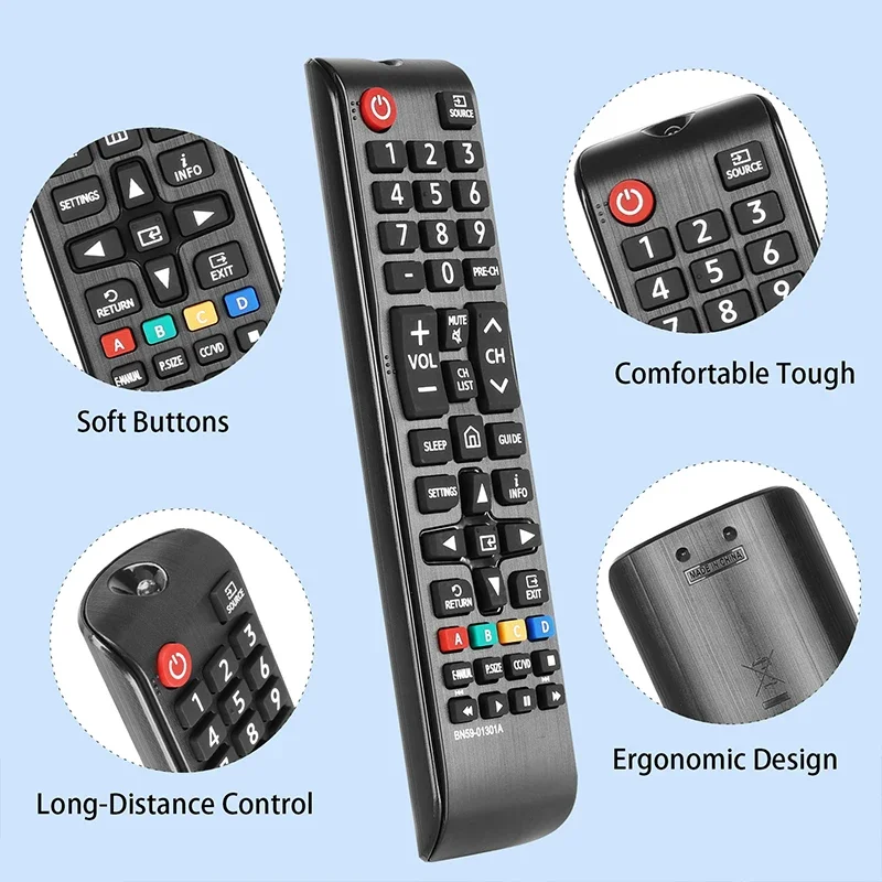 Remote Remote Control untuk Samsung TV UN32N5300 UN40NU7100 UN43N5300 UN43NU6900 UN43NU7100 UN50NU6900 UN50NU7100 UN55NU6900