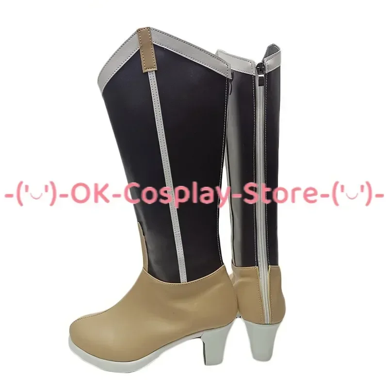 [Customized] Puella Magi Madoka Magica Tomoe Mami Cosplay Shoes Anime Roleplay Props Halloween Carnival Party PU Leather Boots