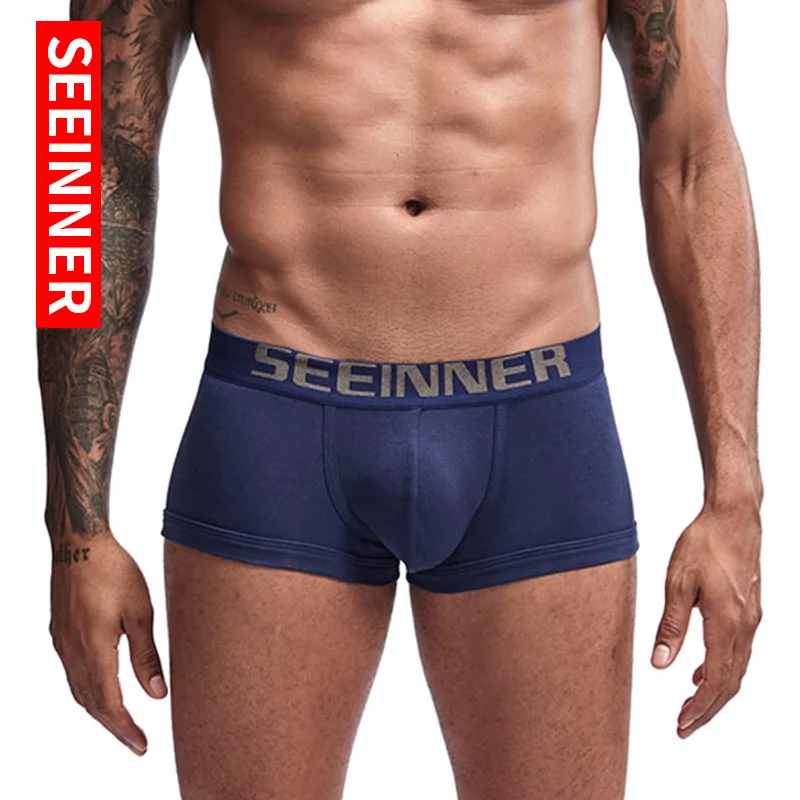 12 Styles Seeinner Underwears Boxer Shorts Men Fashion Sexy Gay Penis Pouch Men\'s Boxer Trunks Male Panties Calzoncillos Hombre