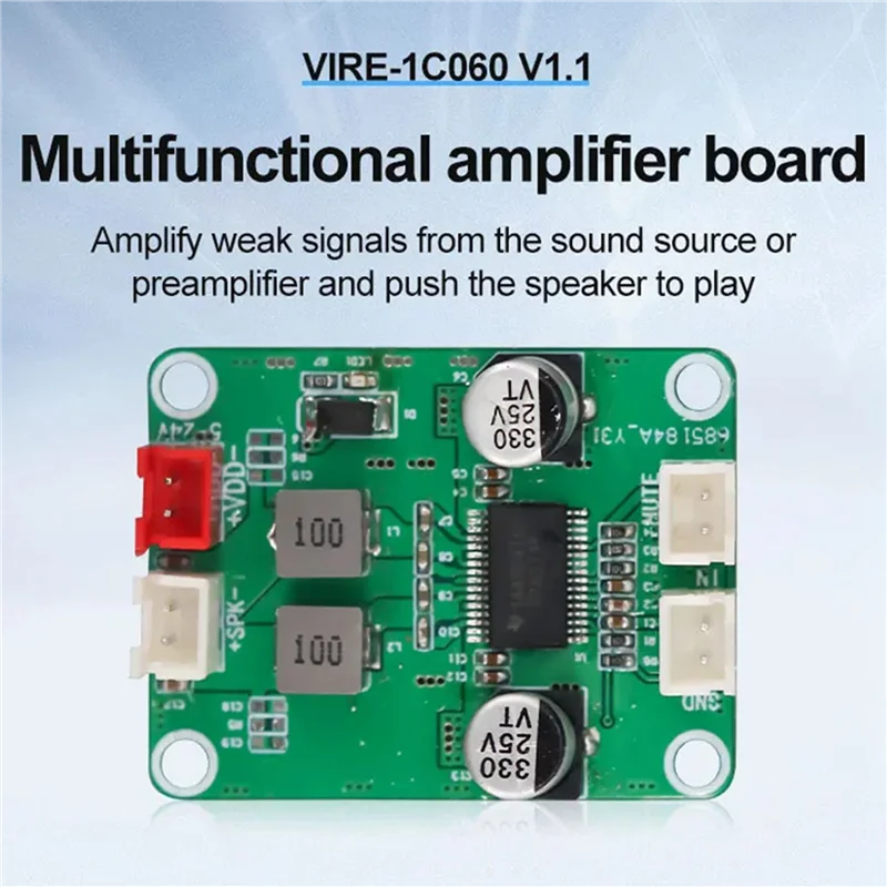 AS95-2X 60 Вт моно цифровой аудио усилитель мощности плата TPA3118 DC 12 В-24 В 4-8 Ом модуль домашнего аудиоусилителя класса D