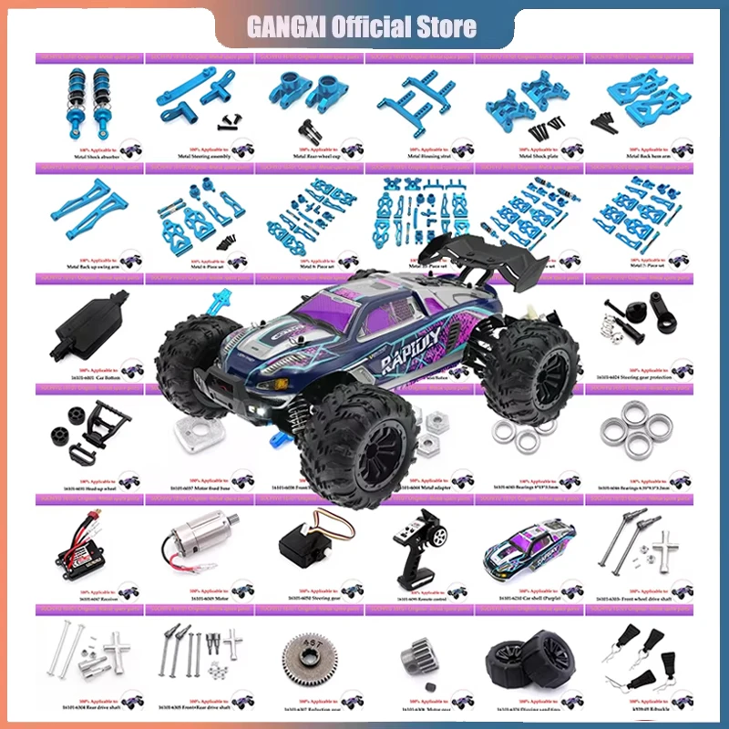 Torre De Choque Delantera Y Trasera Metal Para SCY 16101, 16102, 16103, 16106, 16201 1/16, Piezas Actualización Coche RC