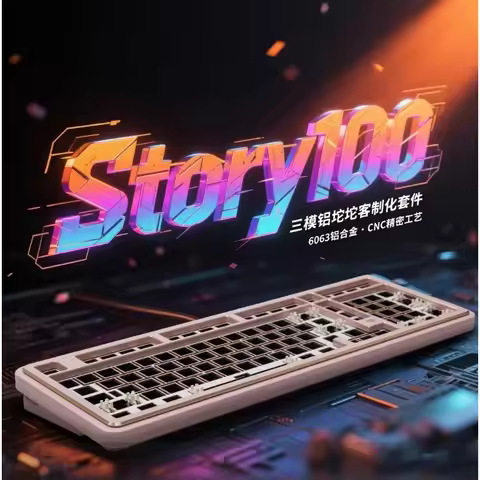 Story100 Wireless Mechanical Keyboard Kit Aluminum Bluetooth Custom Hot-swappable RGB Gaming Keyboards Accessories Fashion