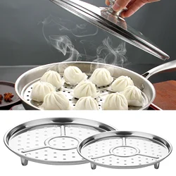 21/25CM Stainless Steel Steamer Rack Insert Stock Pot Steaming Tray Stand Cookware Tool Bread Tray Kitchenware Cooking Tools