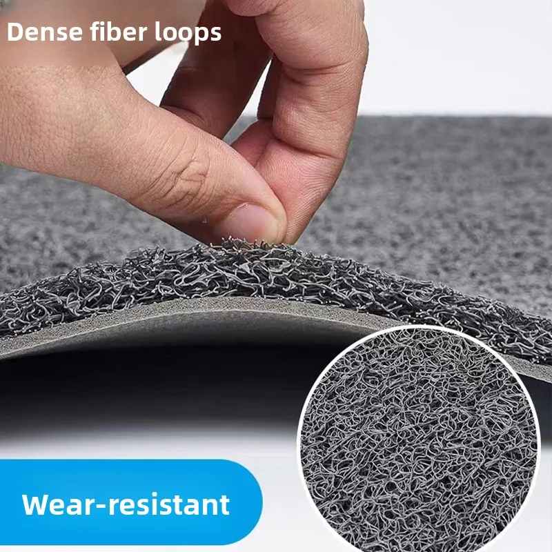 Thickened PVC Thread Circle Door Mat Home Entrance Mat Red Mat Durable Anti Slip Sun Resistant  Proof Indoor Outdoor Mat