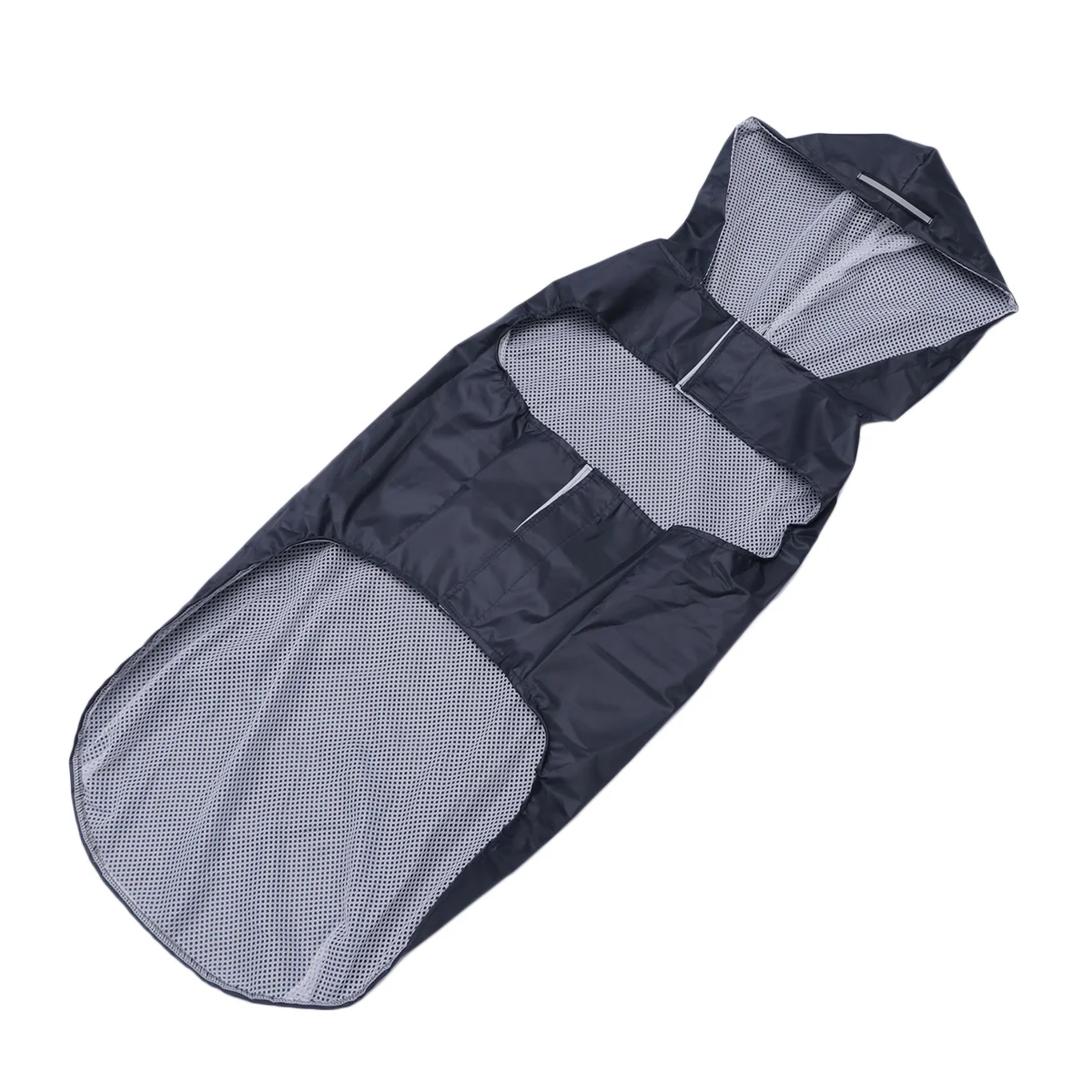 

Black 5xl Reflective Pet Dog Raincoat Hooded Waterproof Nylon Puppy Poncho Breathable Lightweight Dog Rain Jacket Outdoor