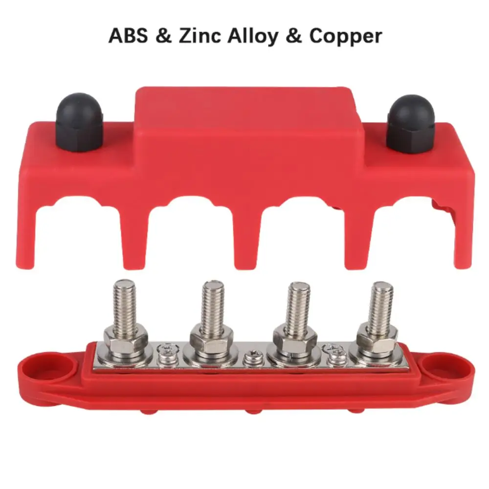New M10 Stud Bus Bar Terminal Block 5 Way Negative Bus Power Distribution Block Terminal Block RV