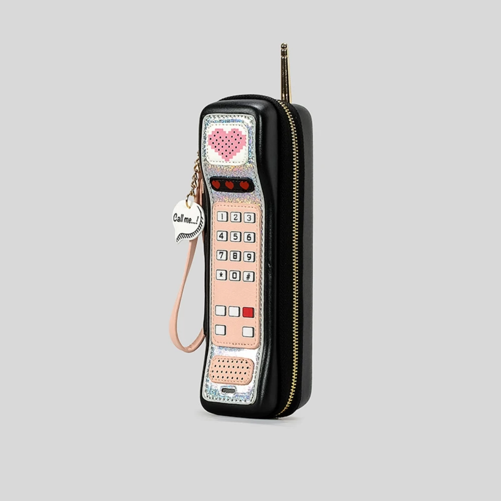 

Women's Personalized Creative Phone Shape Handbag Adult Cute Coin Purse Unisex Fashion Versatile Mini PU Wallet