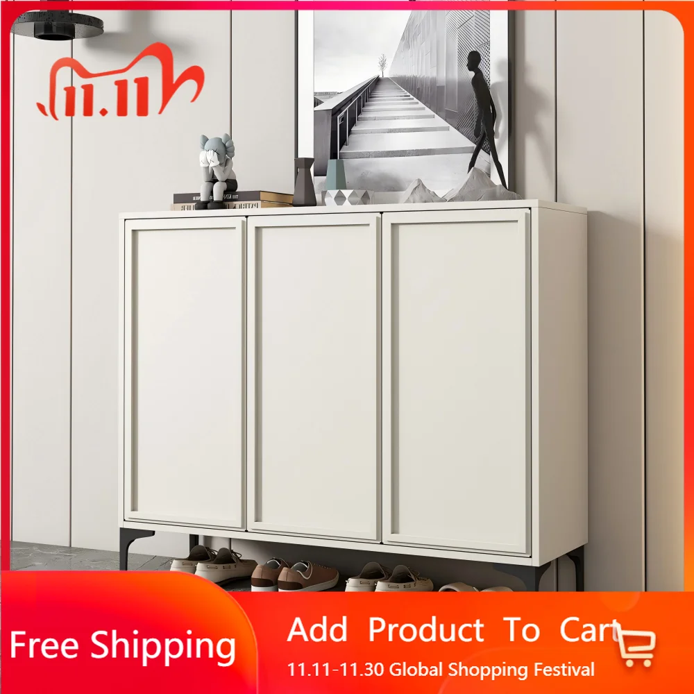 

Minimalist Designer Shoe Cabinet Mobile Living Room Disinfecting Slippers Shoe Cabinet Striders Vertical Zapatero Furniture