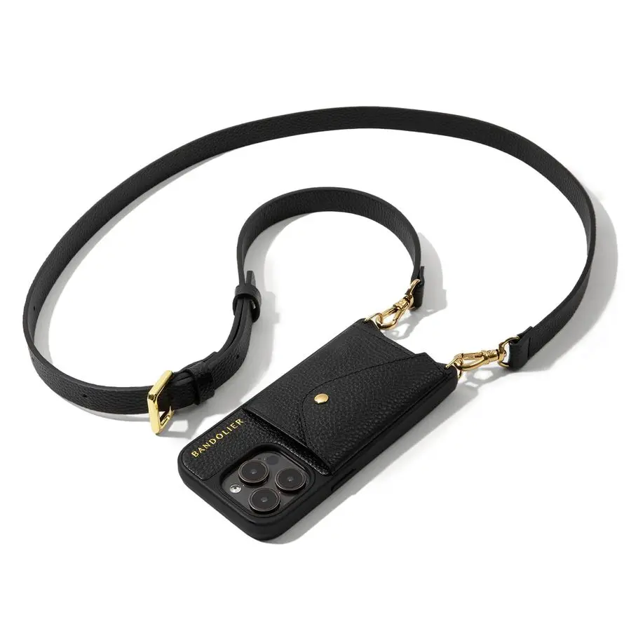 

Чехол-кошелек Hailey через плечо для iPhone 15 Pro Max. 100% натуральная галька из натуральной кожи с золотой фурнитурой. Регулируемый усилитель Съемный