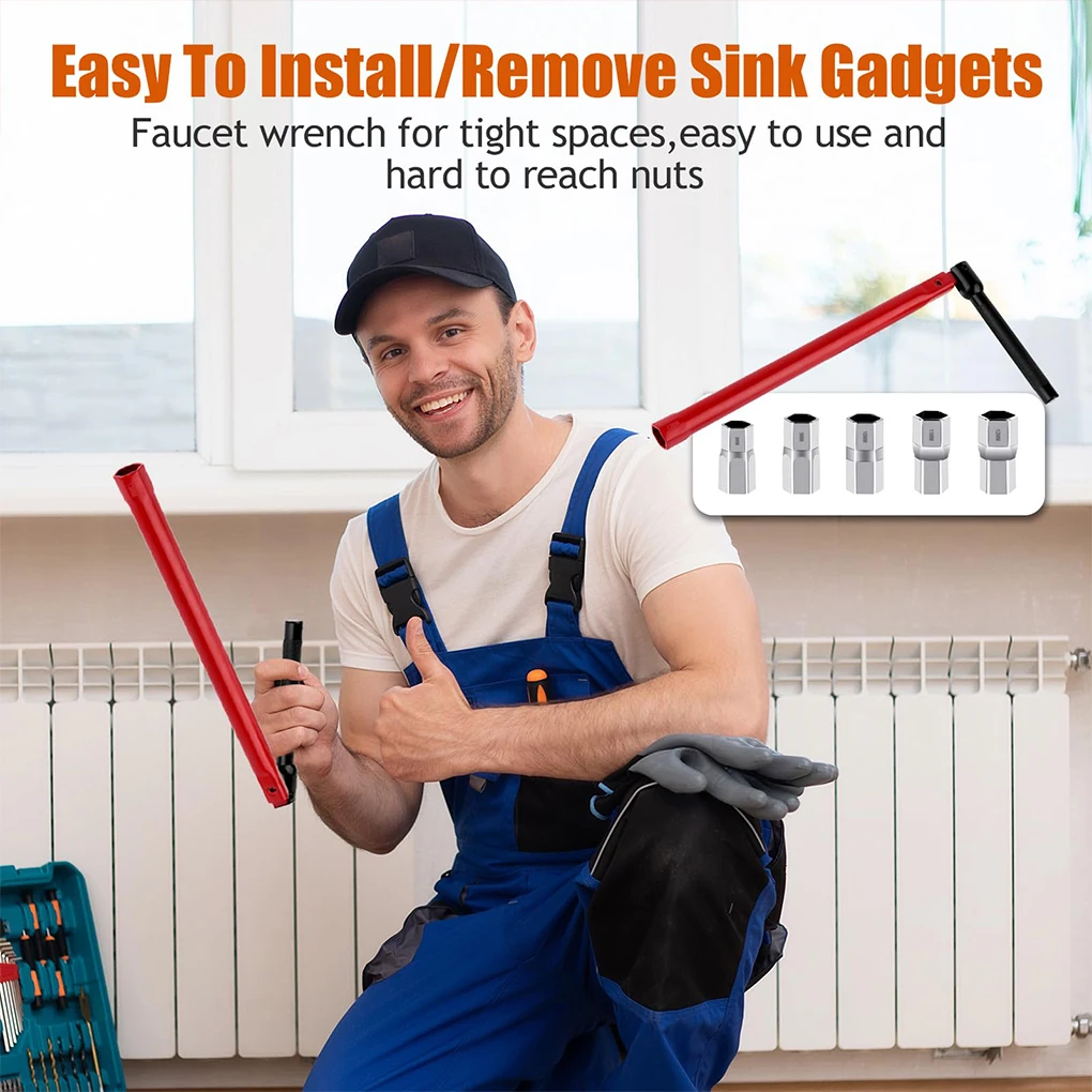 

Набор торцевых ключей для сантехники из сплава для ванной, раковины, кухонной раковины и клапанов, гаечный ключ для крана для плотного пространства A