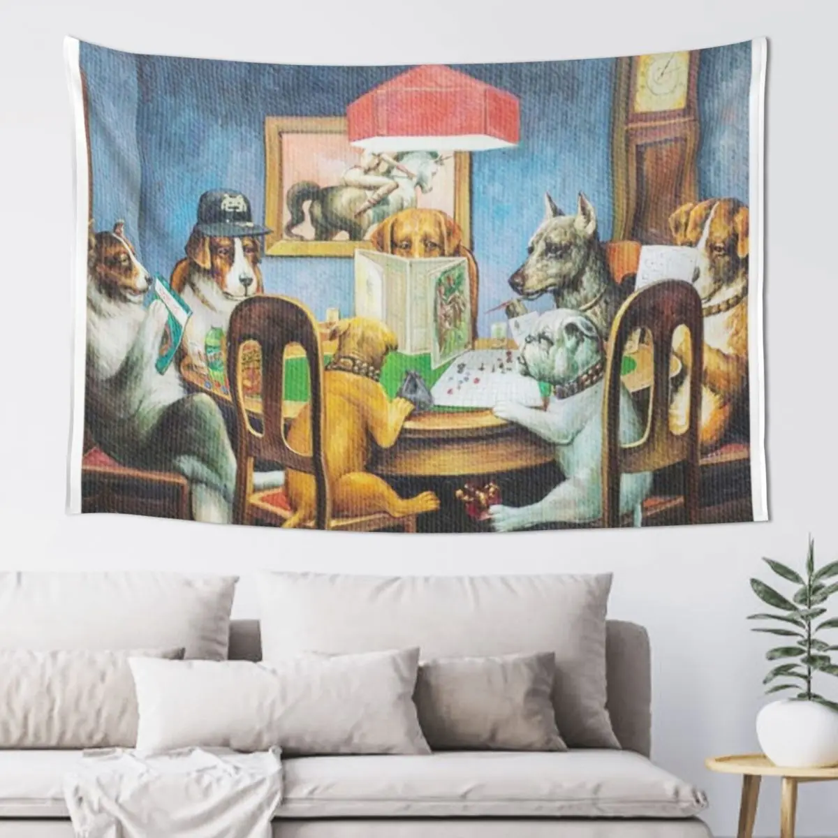 

Dogs Playing D&D Tapestry Room Decore Aesthetic Decoration Home Wall Decorations Tapestry