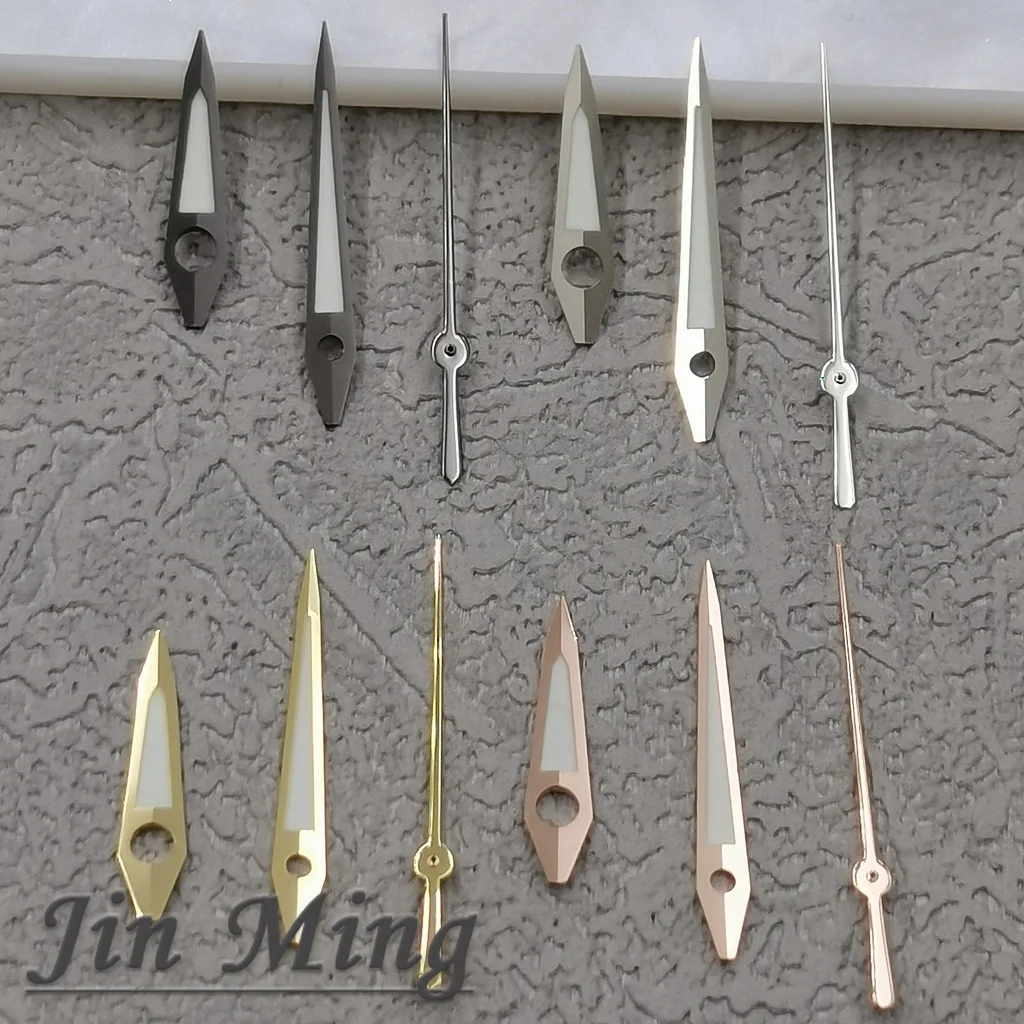 High Quality Watch Hands 12.5*12*8mm Green Luminous Silver Gun Rose Gold For NH35/NH36 /4R/ 7S Movement Watches Accessories