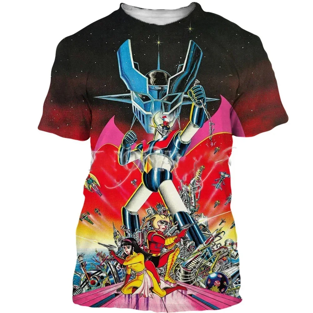 2024 New Fashion Summer Children\'s T-shirt  New fashion cool bell Mazinger Z boy_s3D printed T-shirt summer casual top