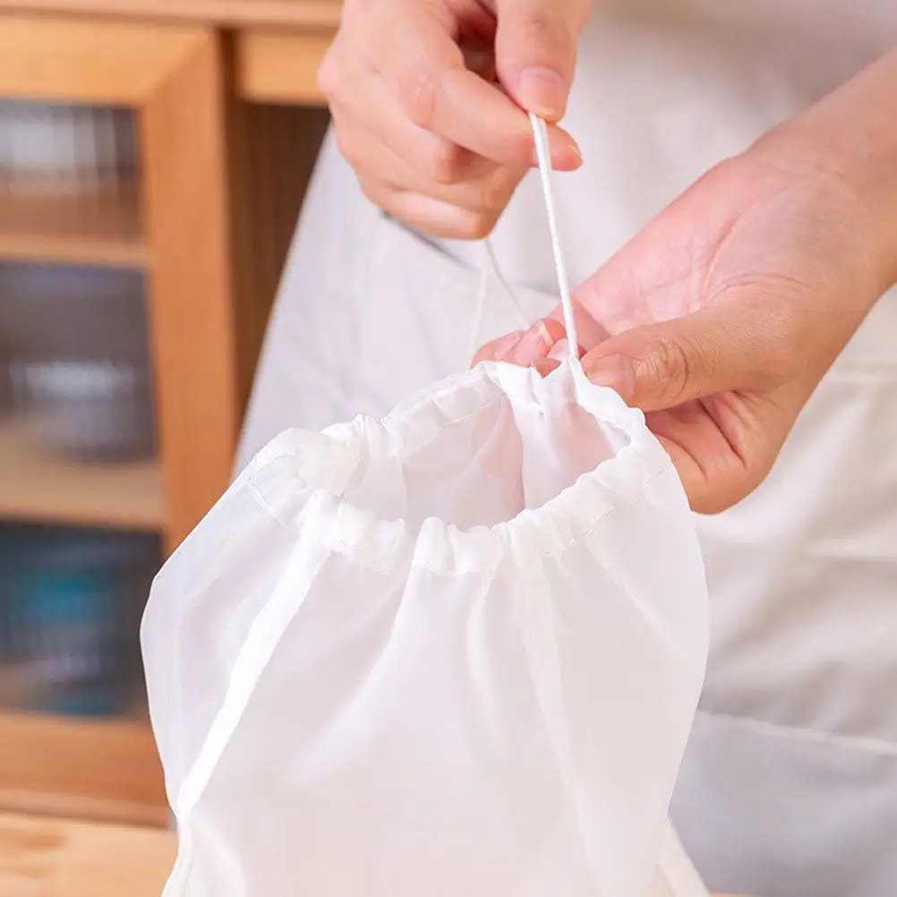 10 Bolsas de Filtro de Malla de Nylon Reutilizables para Filtrar Leche de Nuez, Leche de Soja, Vino, Cerveza, Jugo, Té, Yogur y Preparación de Bebidas Frías