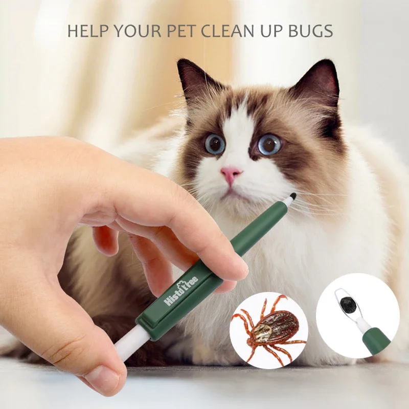 Pet Tick Remover Pen Cat Dog Bug-Catching Tool Pet Beauty Insect Catcher Tick Clip Lice Removal Flea Clip Dog Cat Supplies