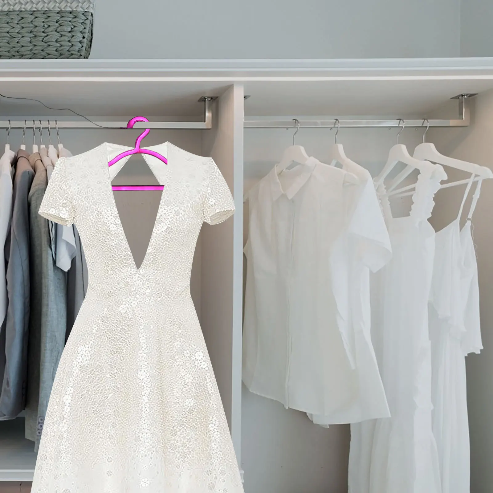 ضوء شماعة ملابس نيون 50 سم، ضوء ليلي يعمل بالطول LED للمنزل، ديكور فني جداري للاستخدام الداخلي والخارجي #4