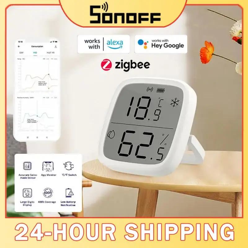 

SONOFF SNZB-02D/SNZB-02P Zigbee Smart Temperature Humidity Sensor For ZBBrige-P EWeLink Alexa Google Home Assistant Alice